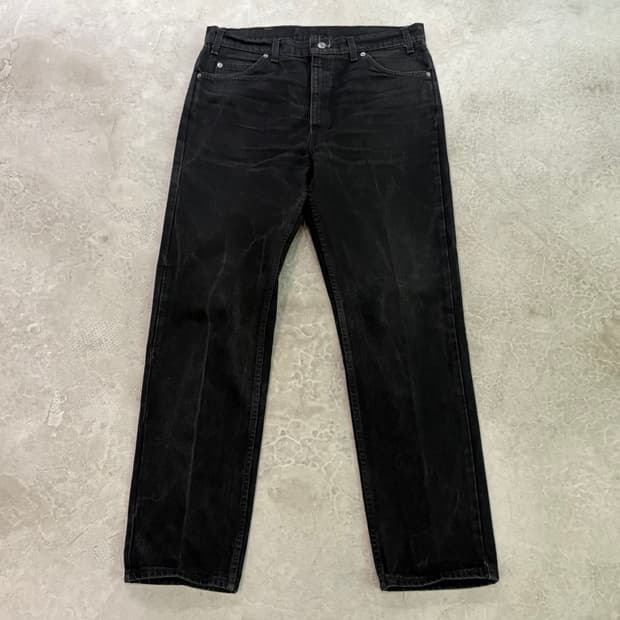 [36/32] 90s USA🇺🇸 리바이스 505 오렌지 탭 블랙 흑청