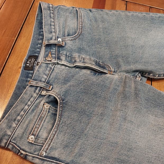 apc 아페쎄 뉴 스탠다드 연청 워싱 데님 29인치