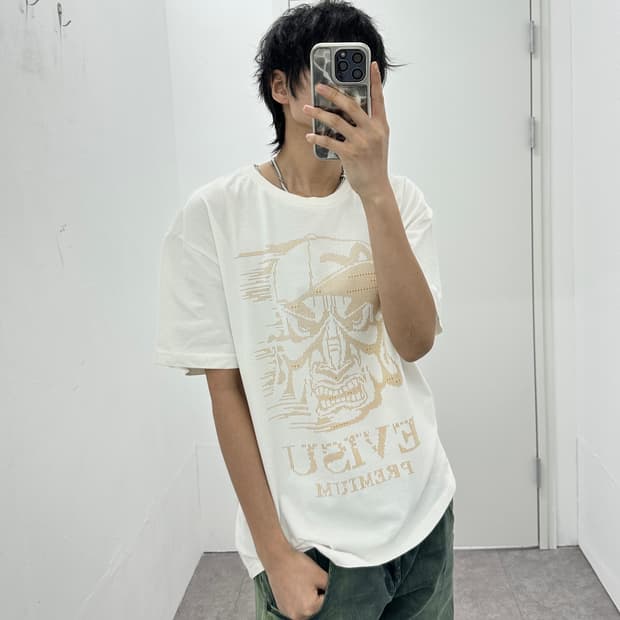 EVISU printing tee -white