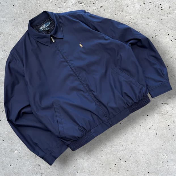 [L] 폴로 랄프로렌 폴리 네이비 블루종 집업 자켓 D504