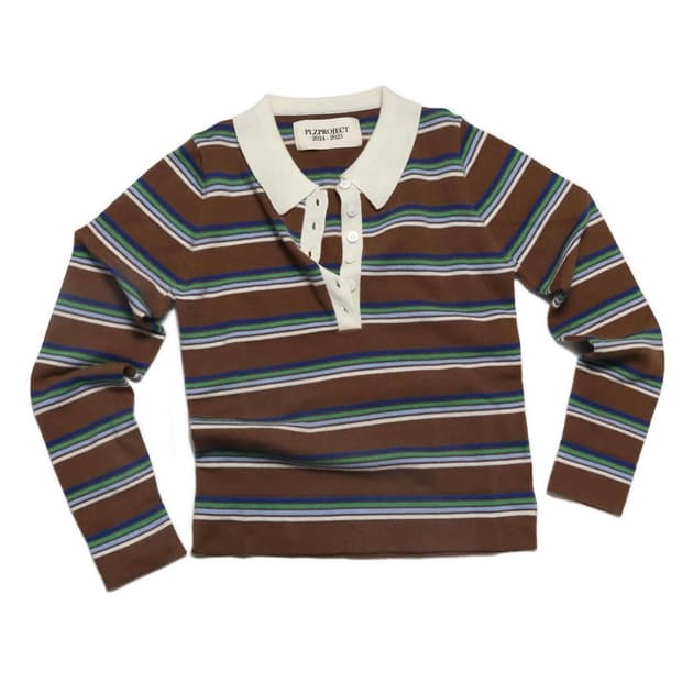 플리즈프로젝트 24SS STRIPE KNIT PK SHIRT