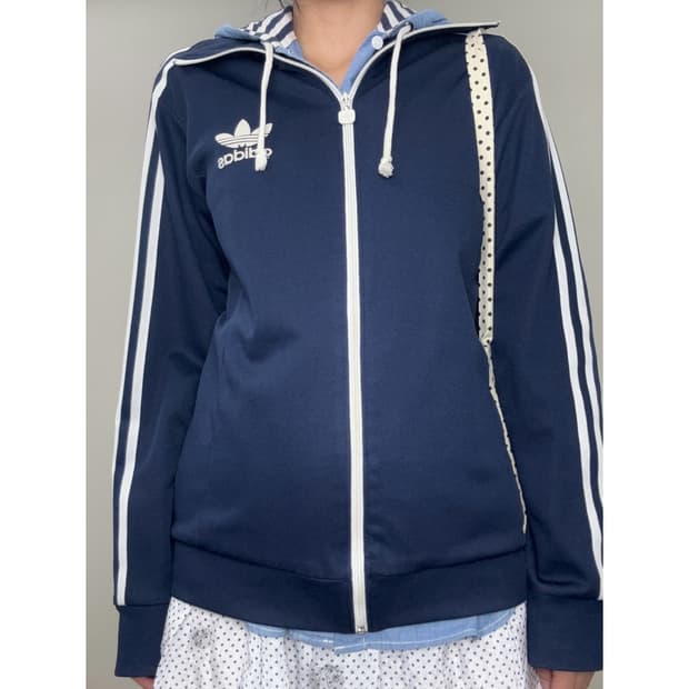 빈티지 아디다스 네이비 트랙탑 져지