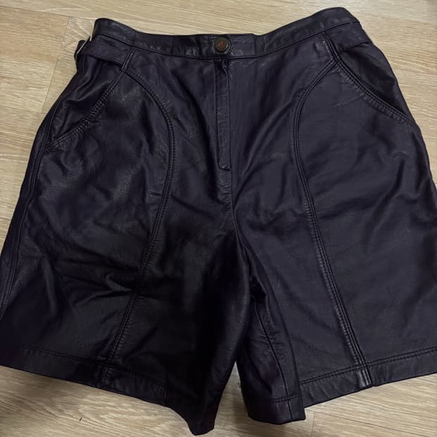 Mani 가죽빈티지반바지