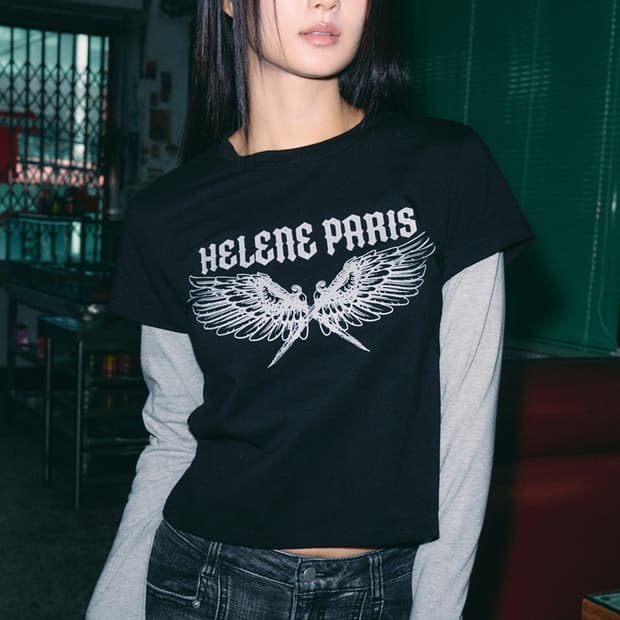 헬레네파리스 나이프 레이어드 롱 슬리브 블랙