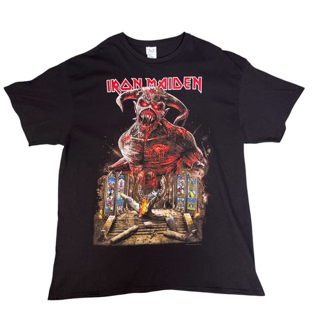 빈티지 아이언메이든 IRON MAIDEN 19 월드투어티 XL
