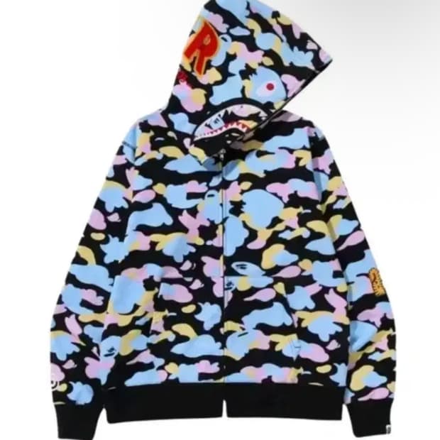 베이프 뉴멀티 카모 캔디 후드집업