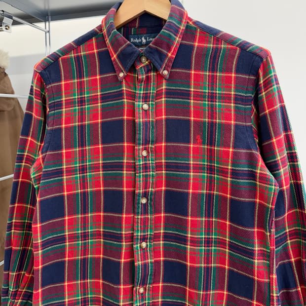 랄프로렌 폴로 체크 플란넬 셔츠 (M) 