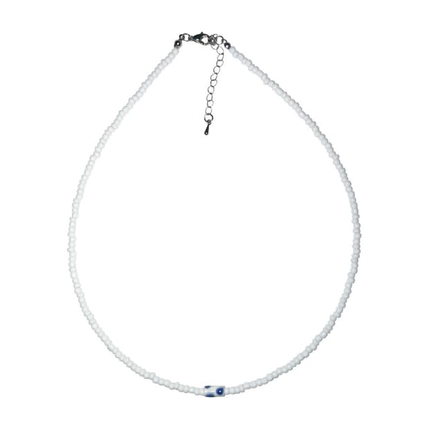 ceramic blue dot necklace