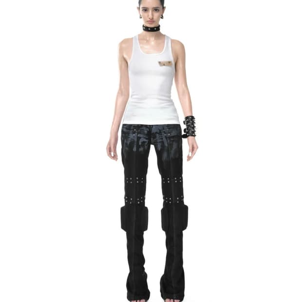 GEN SKINNY FLARED DENIM (네고 가능)