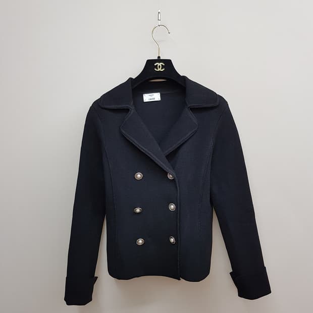 오브제(OBZEE) 2022 더블 버튼 크롭 자켓 90사이즈