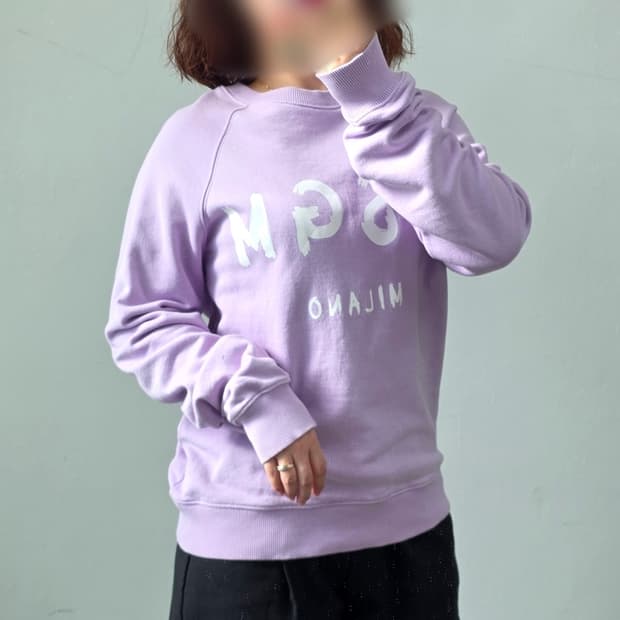 [프립]MSGM 밀라노 로고 맨투맨 연보라/라일락