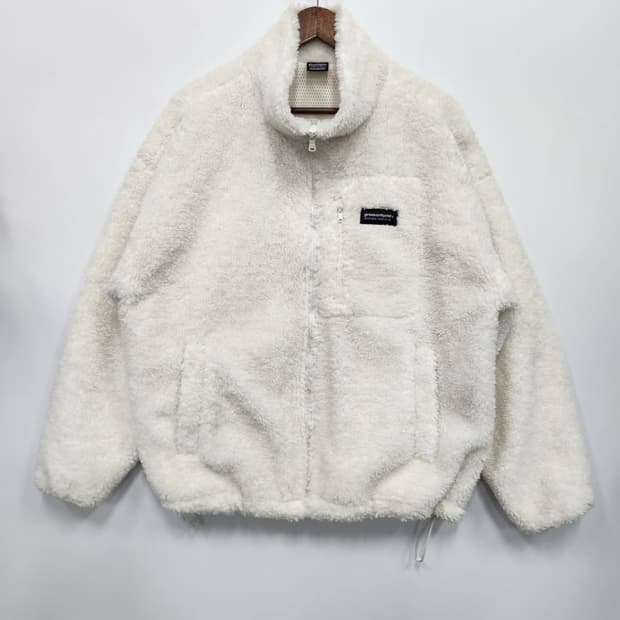 그루브 라임 아이보리 플리스 