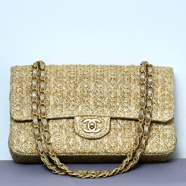 샤넬 라피아 체인 숄더백