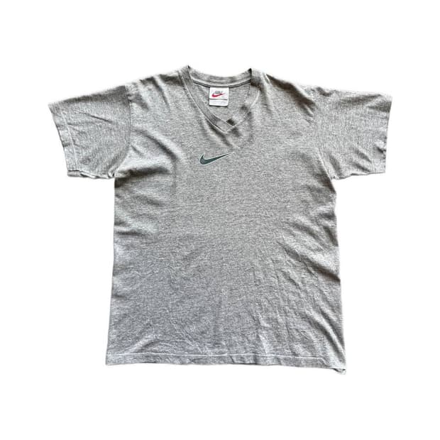 Late 90s 나이키 센터 스우시 브이넥 티셔츠