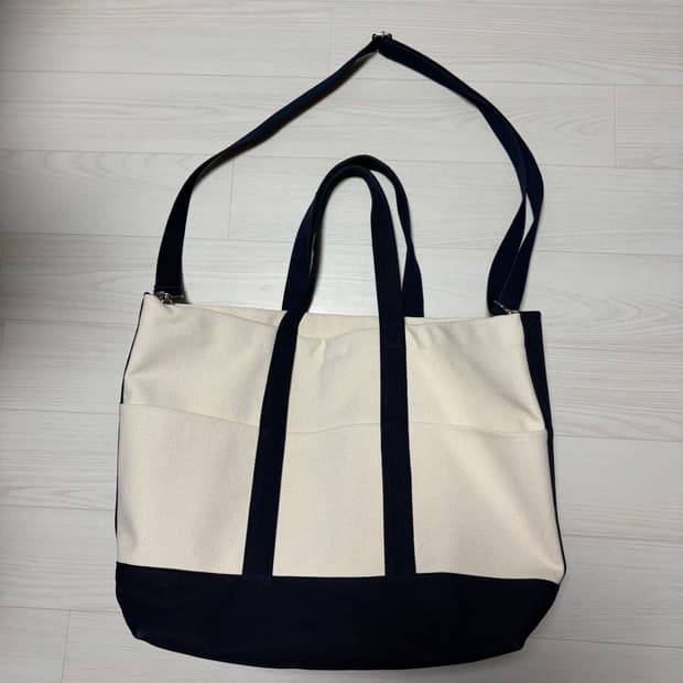 더프레치아 프리모 캔버스 토트백 네이비 L