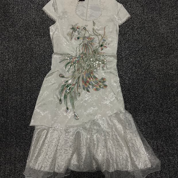 피아오량 오리엔탈 스팽글 원피스