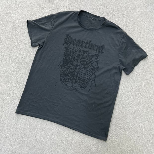 L 빈티지 프린팅 반팔 티셔츠 0409M