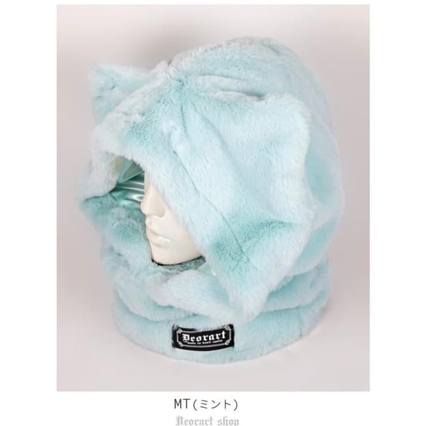 Deorart 디오라트 펑크 비주얼계 모자 vkei 락펑크 네코미미 후드