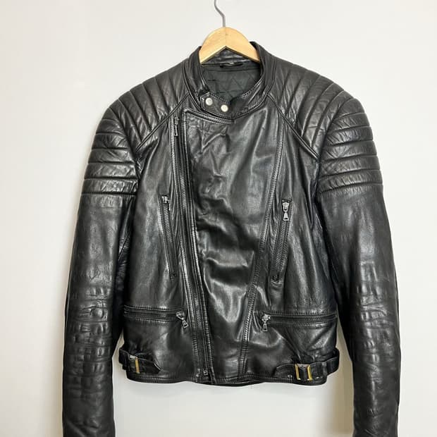 빈티지 모터사이클 레더 바이커 자켓