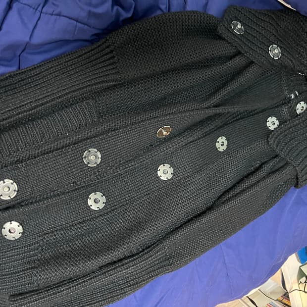 페페진스 갸루 일본 코어 니트 코트 아우터 스웨터 빈티지