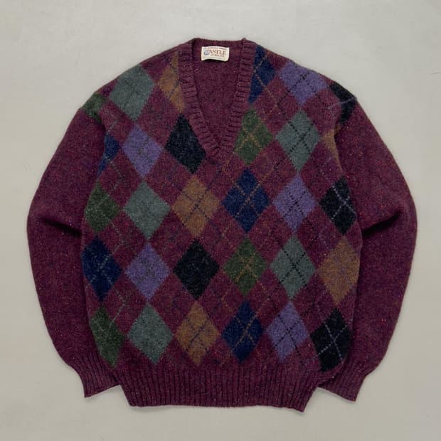 도네갈 트위드 아일랜드 아가일 스웨터