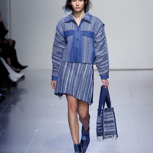 KSENIA SCHNAIDER 런던 패션위크 아카이브 데님 트러커 자켓