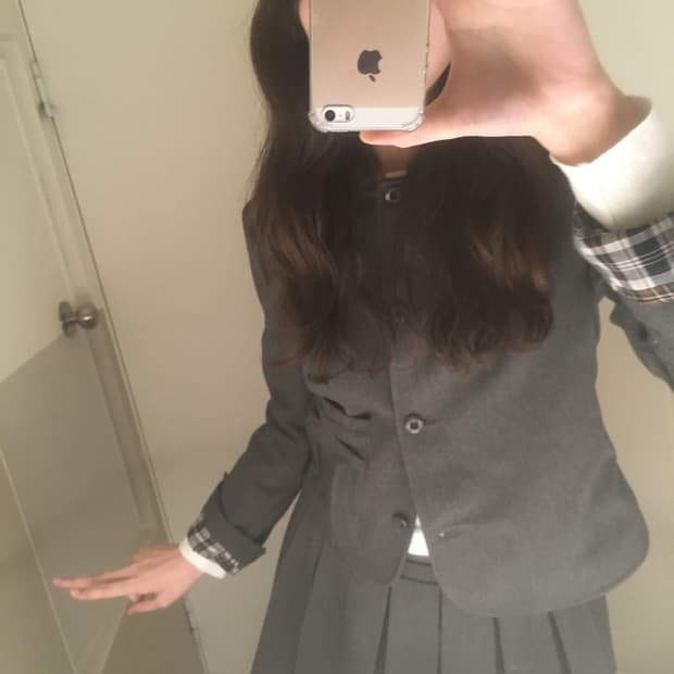 코이세이오 리본 셋업 차콜