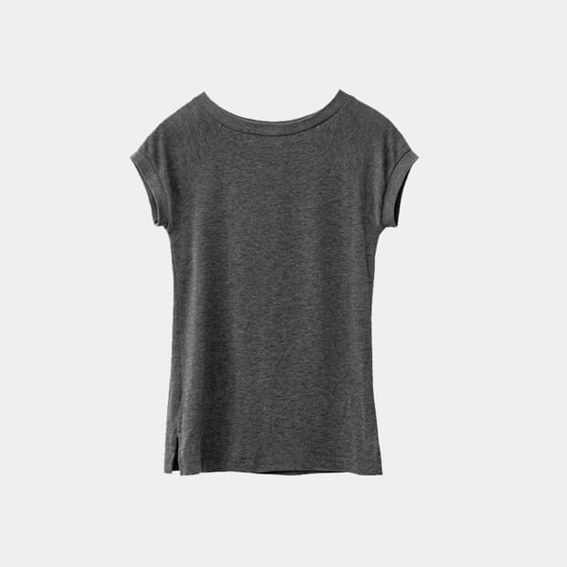폴리테루 우먼 뮤티드 티셔츠 WOMEN MUTED T-SHIRT 차콜