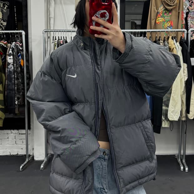 00s 나이키 덕다운 그레이 패딩