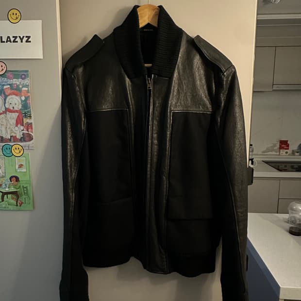 마르지엘라 14ss lambskin leather jacket 46