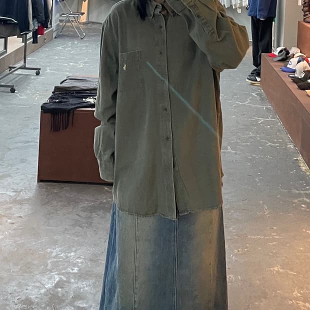 폴로 랄프로렌 카키 솔리드 셔츠 H1106