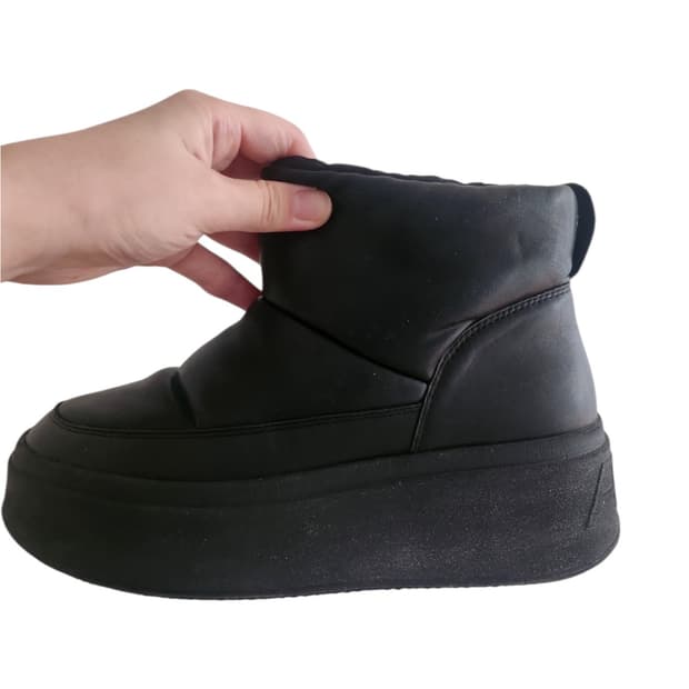 Ash 블랙 플랫폼 패딩 부츠 37