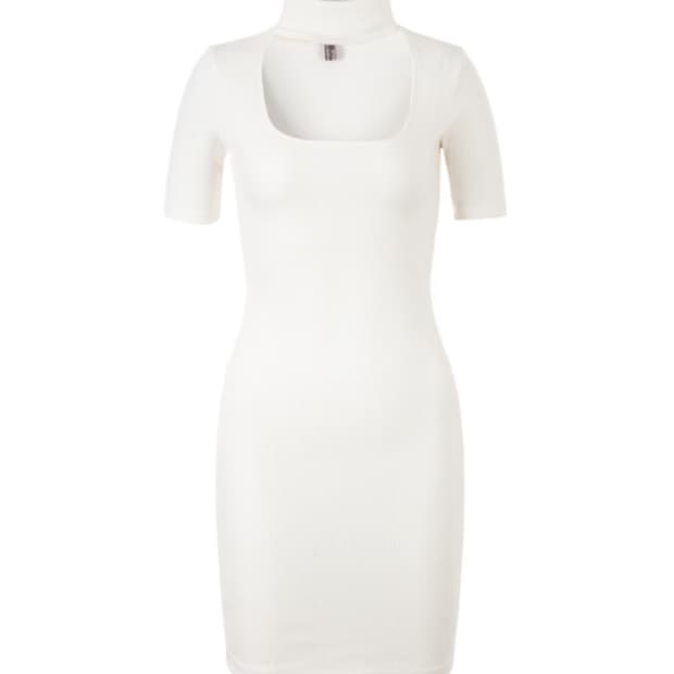 베이비메탈클럽 크리미 초커 미니 드레스 화이트