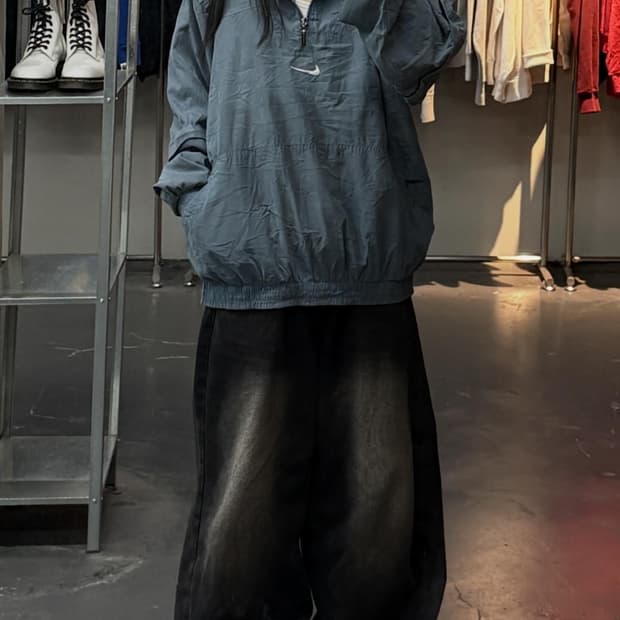 나이키 스우시 윈드러너 올드스쿨 반집업 자켓 A3699