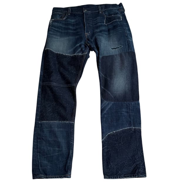 폴로 패치워크 데님 팬츠