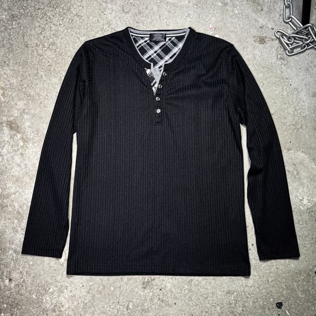 Rib Henley Long Sleeve