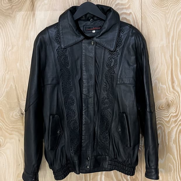 커먼 올리버 90's 잉카 트라이벌 레더 자켓