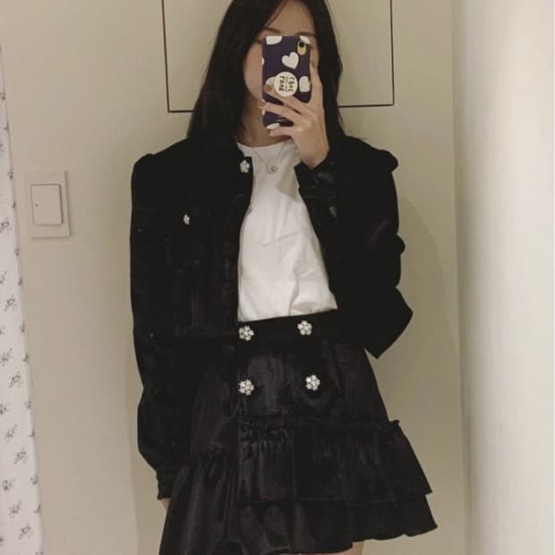 [s] lmml studio 벨벳 셋업 [오마이걸 유아 착용]