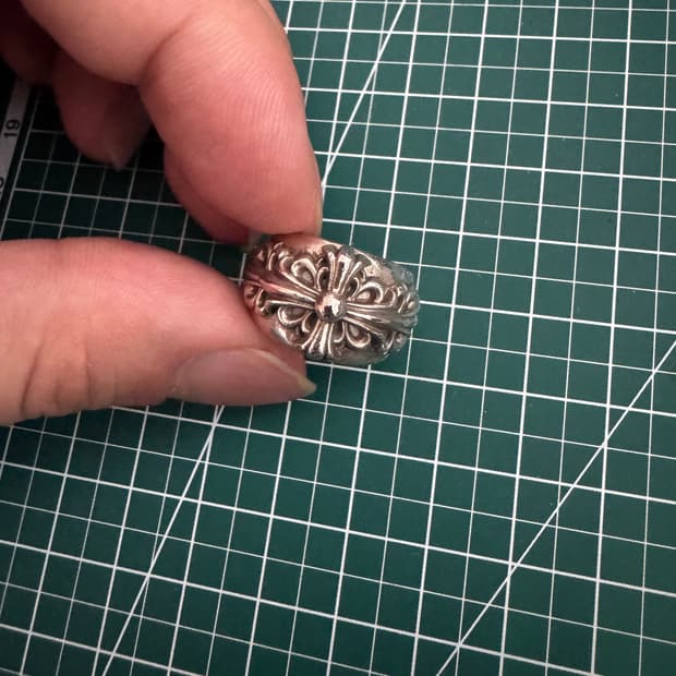 크롬하츠 더블 플로랄 크로스링 v2