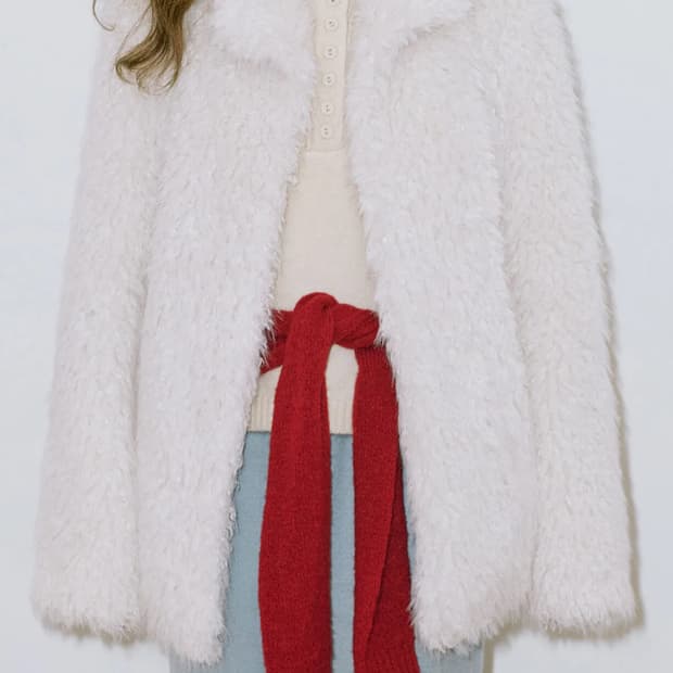 시눈 퍼 자켓Heavy Mix Fur Jacket (Cream)