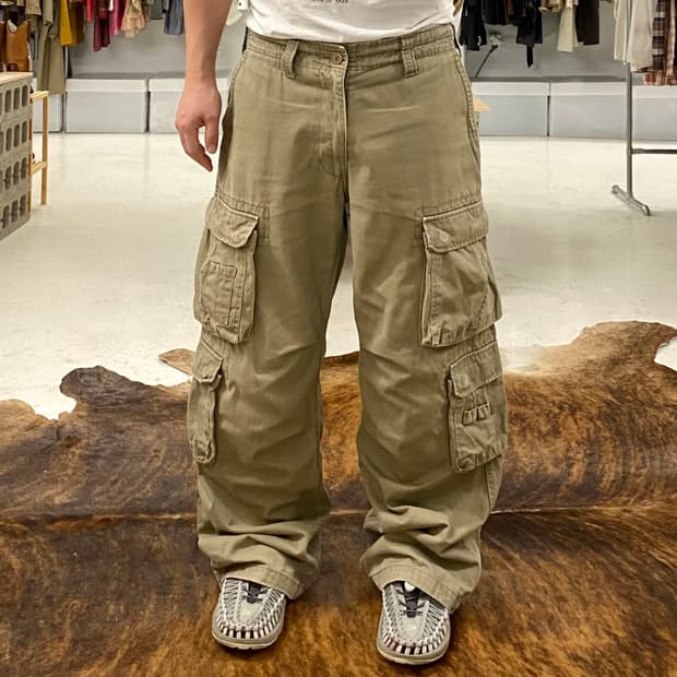 VTG wide double cargo pants 일본 빈티지 더블카고