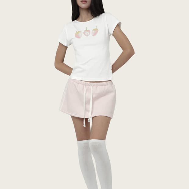 클리시어 파스텔 스트로베리 반팔티셔츠 딸기 M