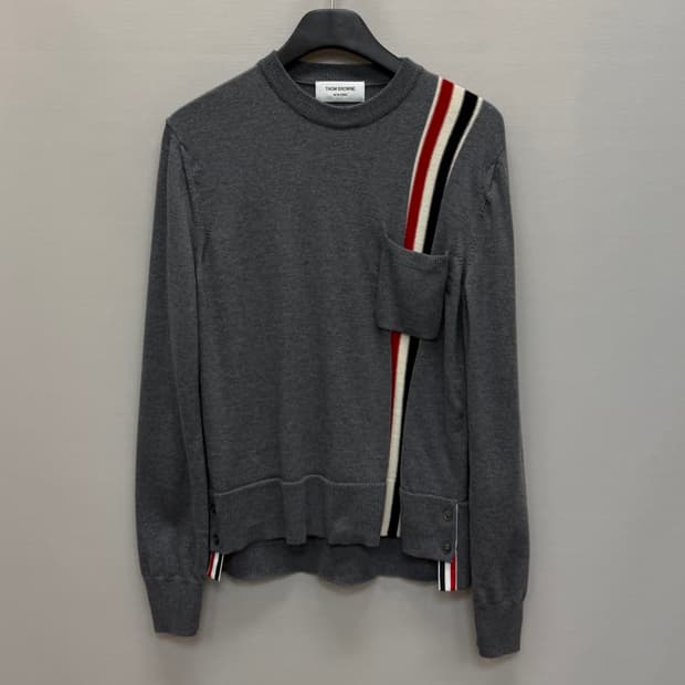 톰브라운 인타르시아 포켓 메리노 울 니트 (77) 