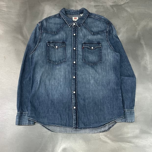  리바이스 웨스턴 데님 셔츠 y15939