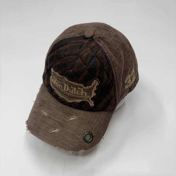 본더치 Von Dutch  Y2k 코듀로이 트러커 캡 모자