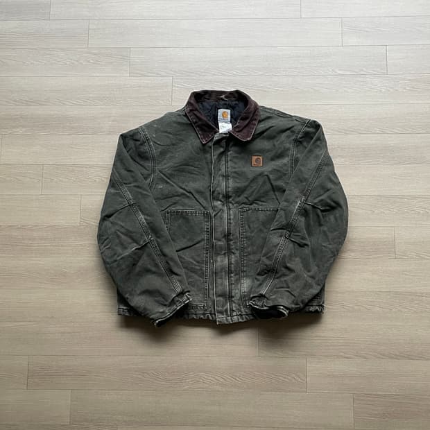 칼하트 J22 mos 모스 그린 디트로이트 아크틱 자켓 빈티지