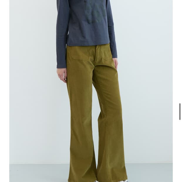 포켓 코듀로이 부츠컷 팬츠 (Olive)