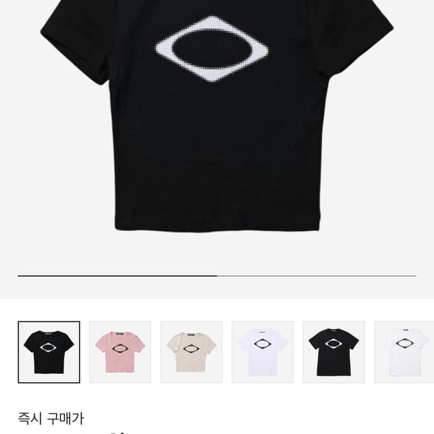 미스치프 롬버스 블러 티셔츠 미니 블랙