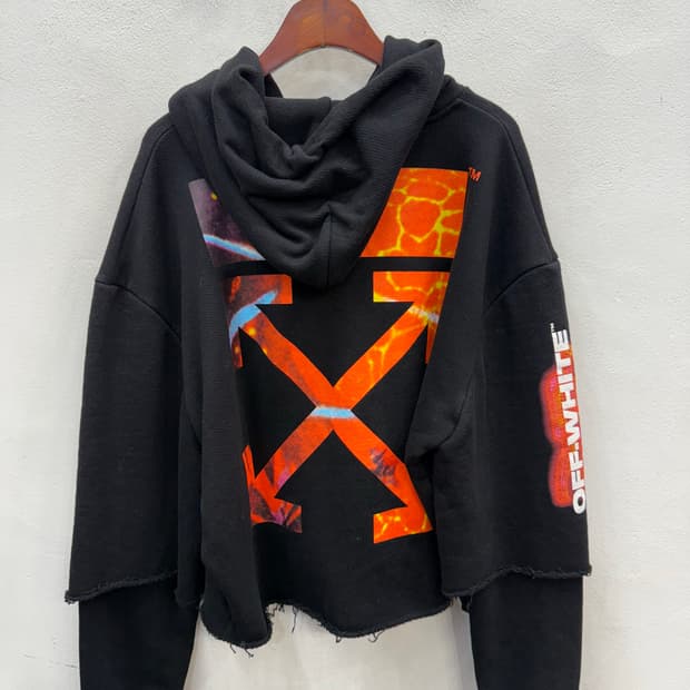 오프화이트 11주년 19SS 핸드 플래닛 레이어드 후드 티 (s size