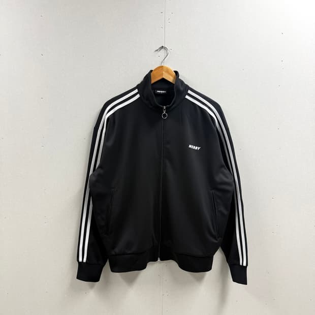 남성 S 오버핏 / 널디 블랙 져지 트랙탑